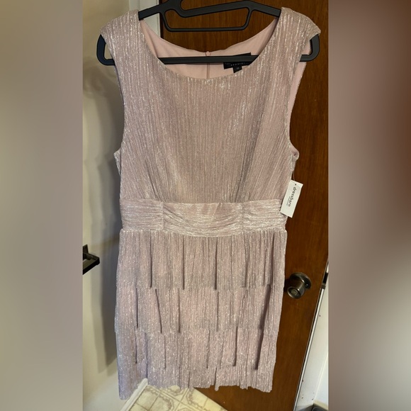 NWT Connected Apparel Size 14 Dusty Rose Tiered Sheath Cocktail Dress - Picture 12 of 17